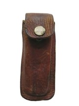 Rare Genuine Leather Case Sheath For Hunting Folding Knife USSR Brown  - £47.01 GBP