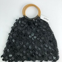 GaBaangs Hoop Handle Sequin Bag Black Tote Small Convenient Cute NWT - £12.39 GBP