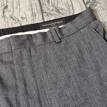 Banana Republic Mens Pants 36x30 Gray Wool Blend  Straight Dress Slacks ... - $24.98