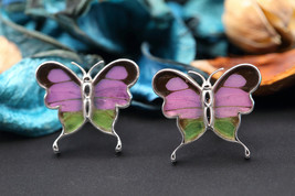 Navia Jewelry Butterfly Wings Graphium weiskei Cufflinks HNCU-2W - £67.85 GBP