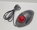 Logitech T-BC21 USB Wired Optical Trackman Red Marble Mouse Trackball - ... - $74.15