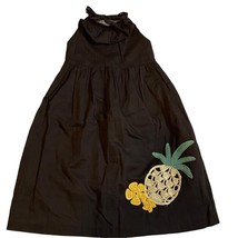 Janie and Jack 3T Pineapple Theme Brown Halter Neck Dress - £15.01 GBP