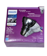 1 Packs Of 3 Philips Dimmable No Flicker 5.5w LED Indoor Par 20 Flood - $363.58 MXN