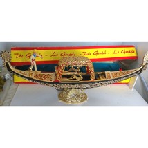 Gondola With Gondalier 22&quot; Souvenir of Venice In Box Vintage 1960s READ - £62.56 GBP