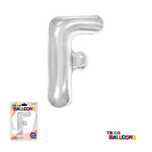 Super Shape Letter F Silver Mylar Balloon - $10.99