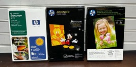 Lot of 3 HP  Photo Paper 4”x6”  Brand New Sealed (glossy &amp; semi glossy) - £15.94 GBP