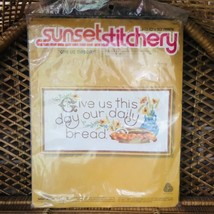 Sunset Stitchery Give Us This Day Kit #2647 Vtg Crewel Embroidery Sunset... - $25.49