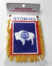 Wyoming Mini Polyester Us State Flag Banner 3 X 5 Inches - £4.25 GBP