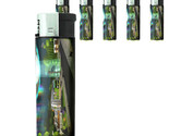 Vintage Alien Abduction D5 Lighters Set of 5 Electronic Refillable Butane  - $15.79