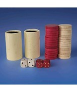 Backgammon Game Replacement Wood Pieces Dice And Cups  - $244.04 MXN
