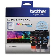 Brother Genuine LC30333PKS 3-Pack, Super High-yield Color INKvestment Tank Ink C - £67.35 GBP
