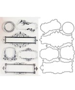 Frame banners transparent clear stamp rubber stamp and coordinating die ... - $280.23 MXN