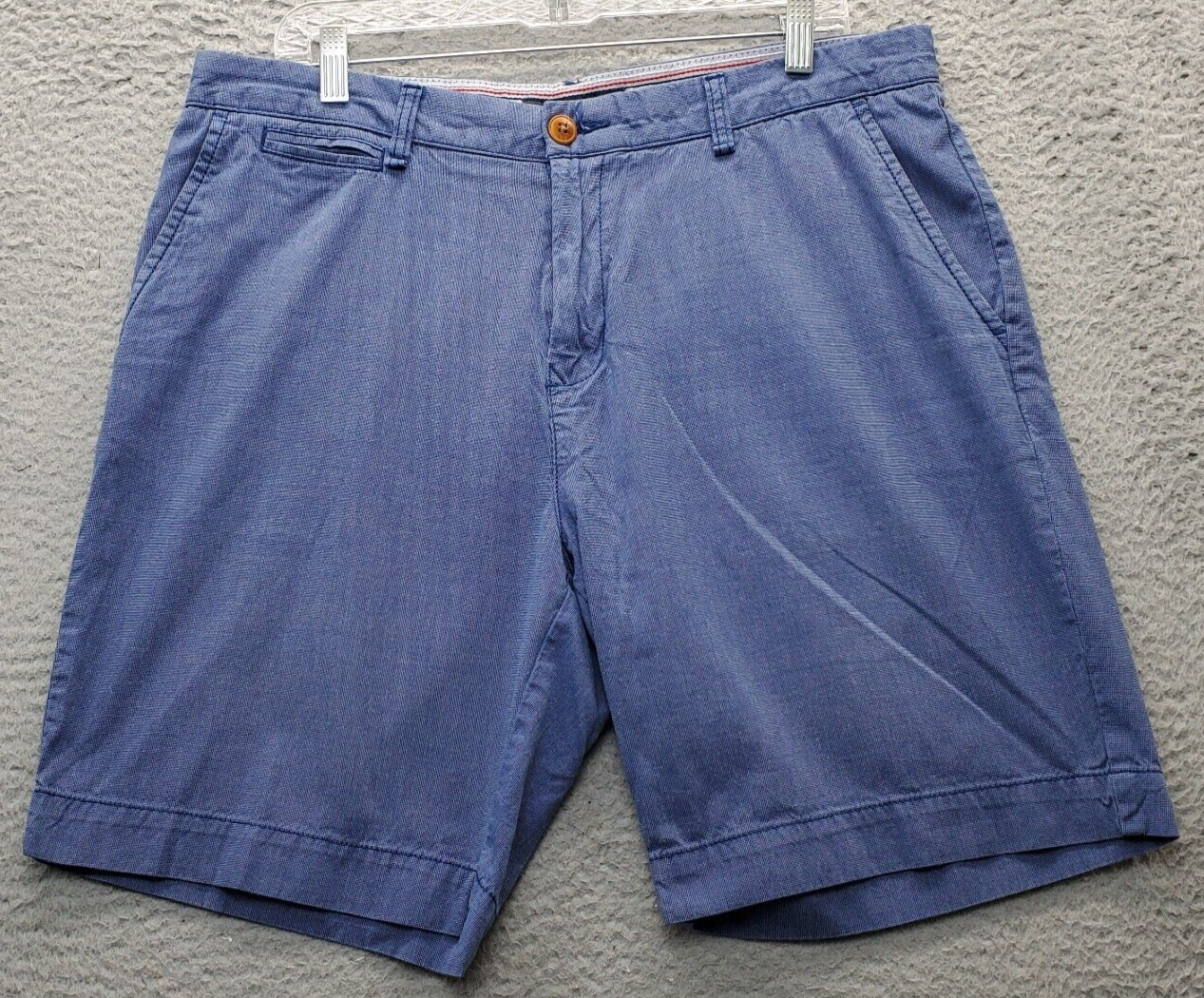 Tommy Hilfiger Shorts Men&#39;s 36 Blue Solid Cotton Pockets Low Waist Class... - $20.22