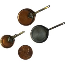Copper Pots Skittle 3 Pieces Dollhouse Miniature 1:12 Country Treasures UK - £36.59 GBP