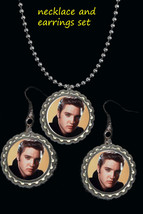 Elvis Presley earrings and necklace set great gift a must have - £7.87 GBP