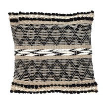 Black And Sand Woven Decorative Pillow - $2,092.78 MXN