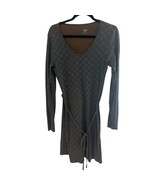 Horny Toad Long Sleeve Marley Dress Green Brown Small Tie Waist Geometri... - $368.02 MXN