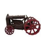 Cast Iron Miniature Toy Farm Tractor Metal Vintage Primitive &quot;No Driver&quot; - $85.50