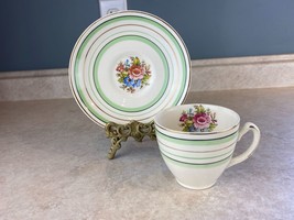 Vintage Weatherby Hanley England Royal Falcon Ware Tea Cup And Saucer Set - £10.73 GBP
