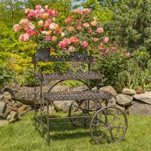 Zaer Ltd. 3.75ft. Tall Parisian-Inspired Three-Tier Staggered Flower Cart Avigno - £366.92 GBP