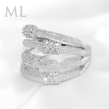 1/3 Ct Pave Set Bridal Fashion Ring Genuine Quality White Gold Plated Size 6-9 - £31.18 GBP