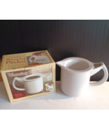 White Porcelain Ceramic Warming Pitcher for Gravy, Syrup, & Sauces - 5" - $8.91