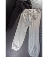 2 PAIR DARK GRAY LIGHT GRAY BROOKLYN MACHINE WORKS WOMEN&#39;S SWEAT PANTS M... - $27.08