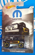 Hot Wheels 2019 Walmart MOPAR Series 8/8 &#39;70 Dodge Power Wagon Black w/ OR6SPs - £4.79 GBP