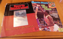 Sports Illustrated covers Michael Jordan Hologram 1991 &amp; Akeem Olajuwon ... - €7,67 EUR