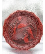 Chinese cinnabar plate &quot;dance of the Peacok maidens&quot; plate ltd edition, ... - $123.75