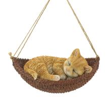 NAPPING CAT ON HAMMOCK FIGURINE - $17.99
