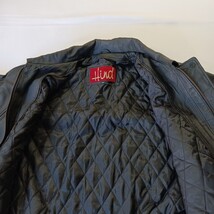 Vintage Hind Men's Black Motorcycle Jacket Genuine Leather Heavyweight Lined 2XL image 12