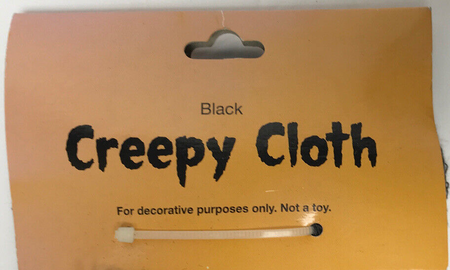 Lot of 6 Halloween Black Scary Cloth & Stretchy White Spider Cobwebs-
show or... Item image 10
