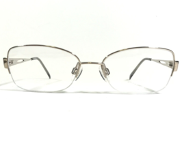 Charmant Eyeglasses Frames CH12161 WP Silver Cat Eye Half Rim 51-17-135 - £32.95 GBP