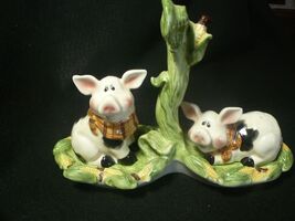 Animal Pig Salt and Pepper on Tray  #C245 - $9.99