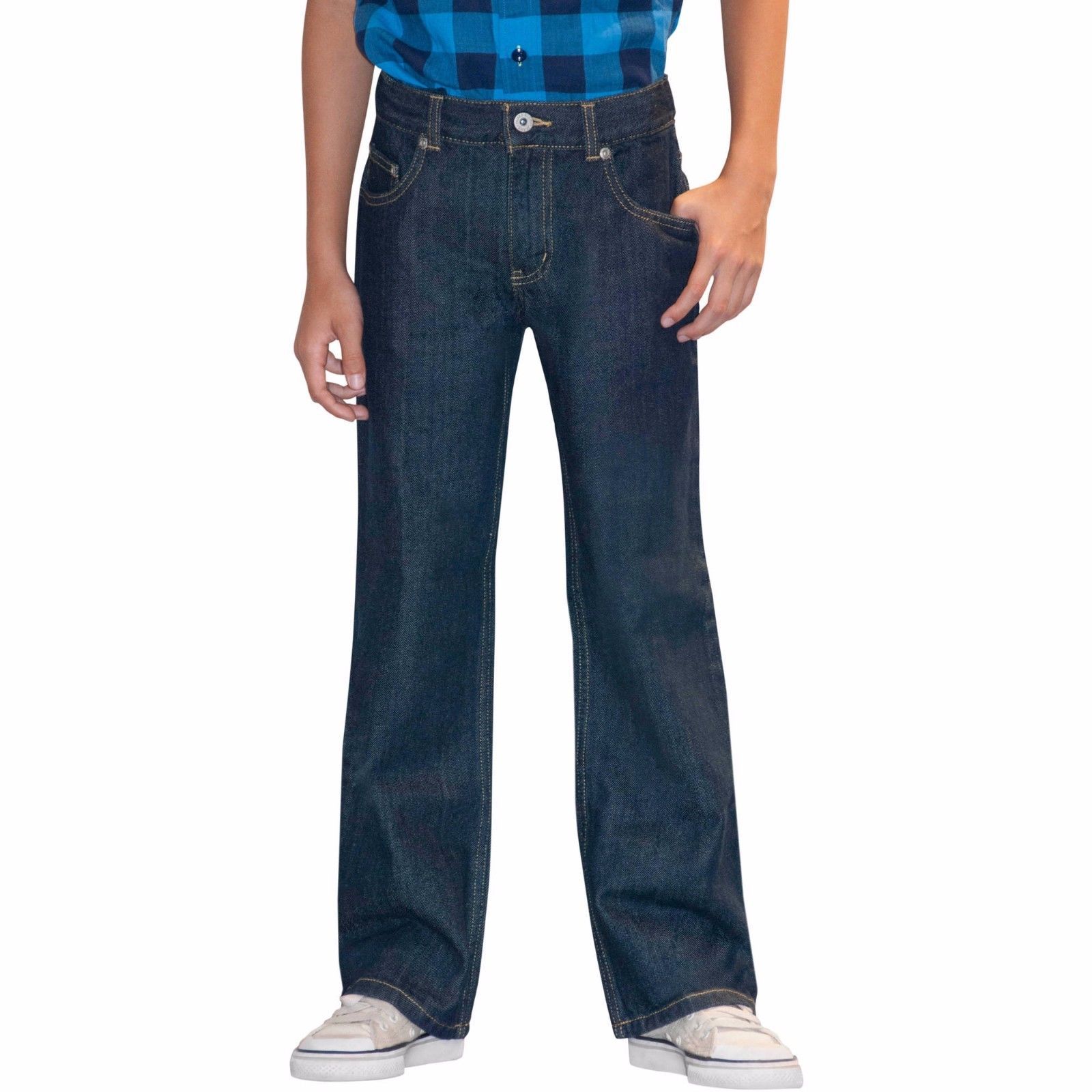 Faded Glory Boys Bootcut Jeans Rinse W Tint Size 12 HUSKY NEW - $18.80