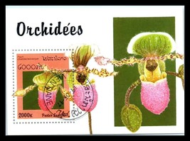 1997 LAOS Souvenir Sheet - Orchids N1 - £1.57 GBP