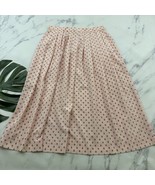 Walker Lane Womens Vintage 90s Pleated Midi Skirt Size 14 Pastel Pink Po... - $28.70