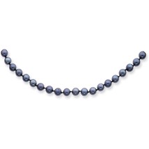 14K Gold 5mm Dyed Black Cultured Round Pearl Strand 16&quot; - £272.23 GBP