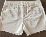Universal Thread™ ~ Size 14 ~ Frayed Hem ~ White ~ Denim ~ Boyfriend Shorts - $30.00