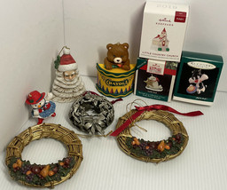 Lot of vintage Christmas ornaments 4 Hallmark one out of box Slyvester - £9.66 GBP