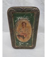Vintage Antique Tetley Tea Tin 6.5&quot; X 4&quot; X 4&quot; - $498.67 MXN