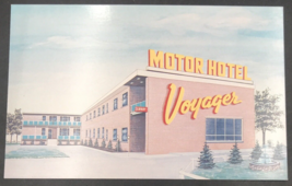 VTG Voyager Motor Hotel Limited North Bay Ontario Canada Advertising Postcard - £9.41 GBP