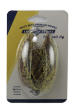 LUCK-E-STRIKE  FOOTBALL JIG, GREEN PUMPKIN PURPLE FLASH, 3/8 Oz. - £5.49 GBP