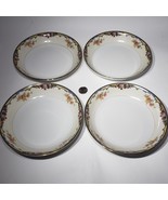 Set of 4 Noritake Oxford 7.5&quot; Porcelain Coupe Salad Soup Bowls Japan 85963 - £31.43 GBP