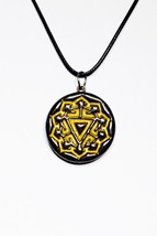 Solar Plexus chakra ,meditation pendant,7 chakra necklace,Symbol Jewelry,buddhis - £51.00 GBP