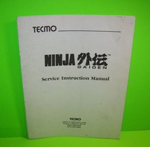 Ninja Gaiden Original Video Arcade Game Service Instruction Manual Tecmo... - $24.46