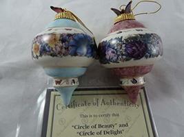 Lena Liu Circle of Beauty and Circle of Delight Porcelain Ornaments Fourth Set i - £59.06 GBP