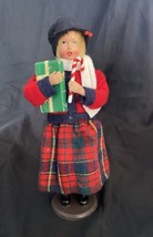 Vintage Promax Christmas Caroler Girl with Gift and Candy Cane Decor Fig... - £10.90 GBP