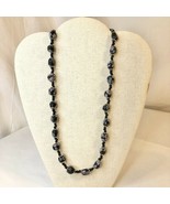 Handcrafted Beaded Necklace Black Floral Beads Elegant Simple Beauty Jew... - £19.55 GBP
